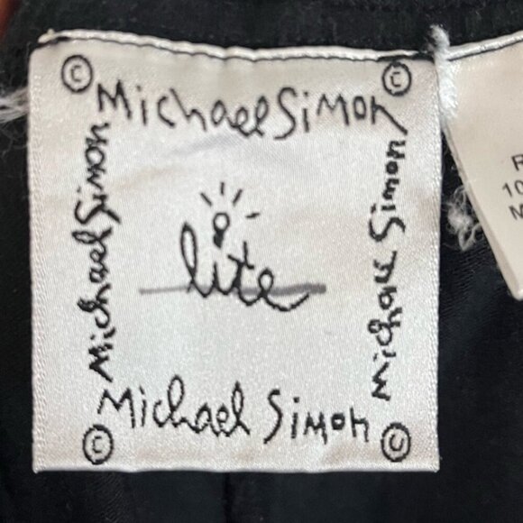 Michael Simon Lite Black Cotton Halloween Pumpkin Embroidered Pants: - Picture 2 of 10